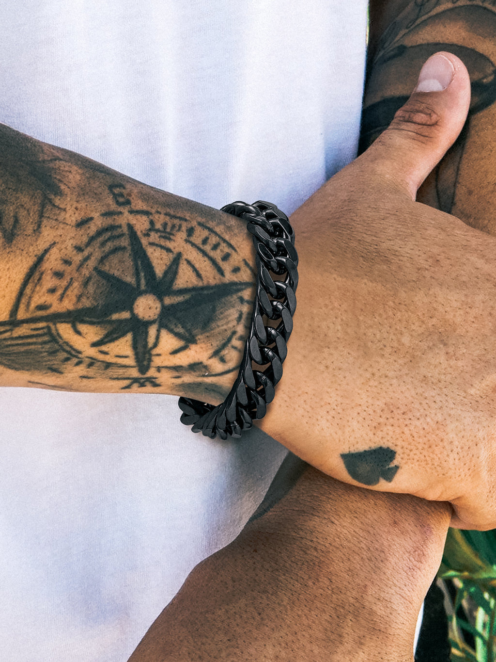 12Mm Cuban Chains Bracelets for Men Black Chunky Stainless Steel Franco Link Bracelet Father'S Day Hand Bracelet Jewelry Birthday Teen Graduation Gifts 7.5 Inch