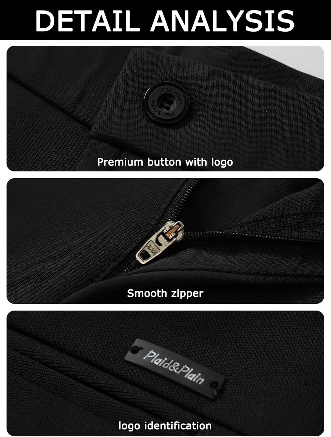 Men'S 4-Way Flex Stretch Slim Fit Dress Pants