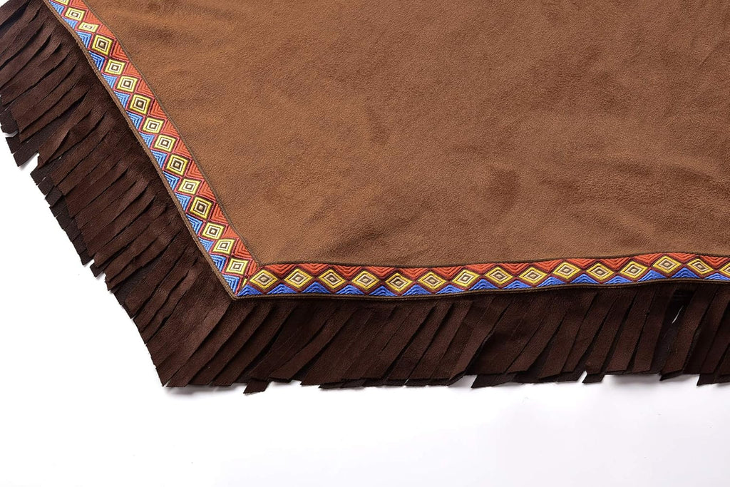 Girls Native Costume Kids Dress Outfit,140 Brown