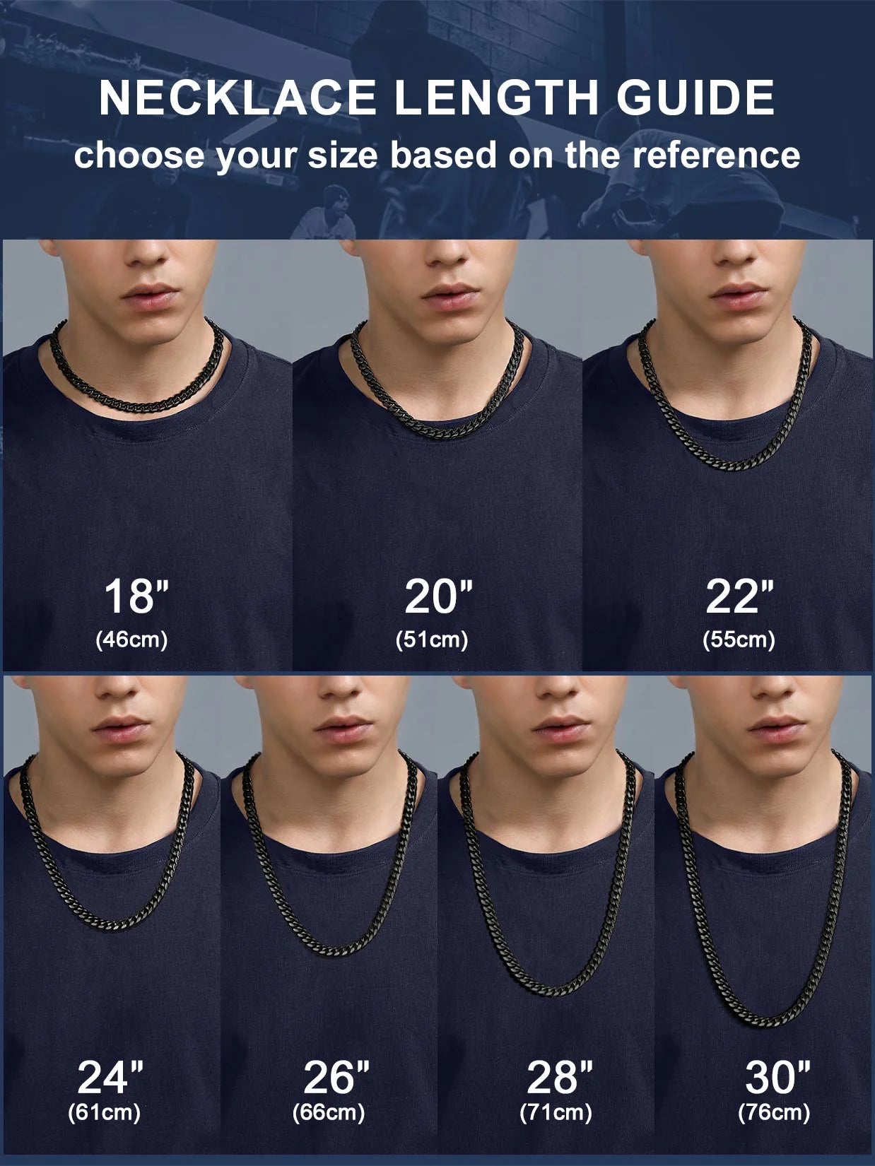 Mens Chain Stainless Steel Necklace Curb Cuban Link Neck Chains Mens Gifts