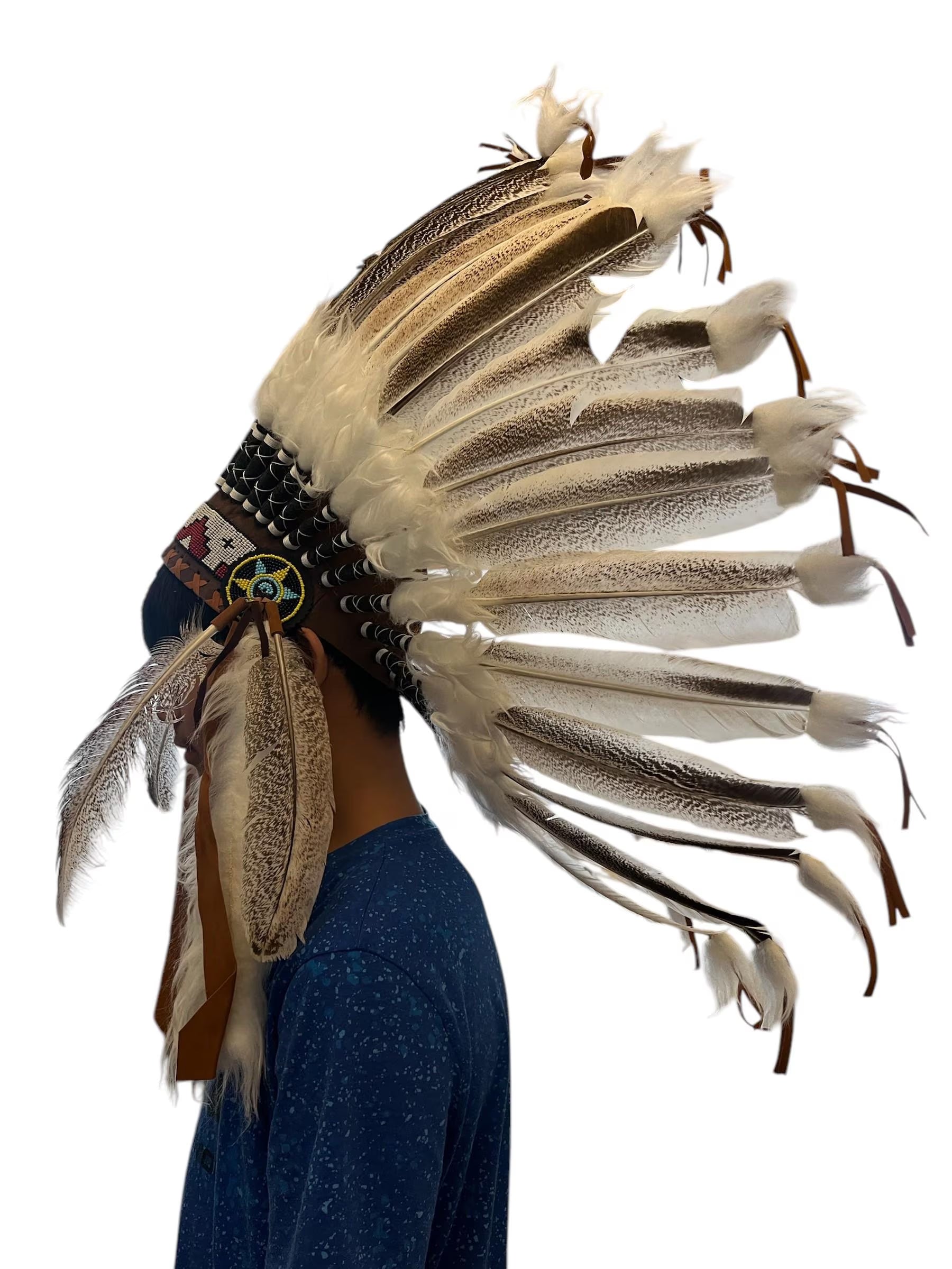 Warbonnet Chiefhats, Native American Indian Inspired, Feather Headdress