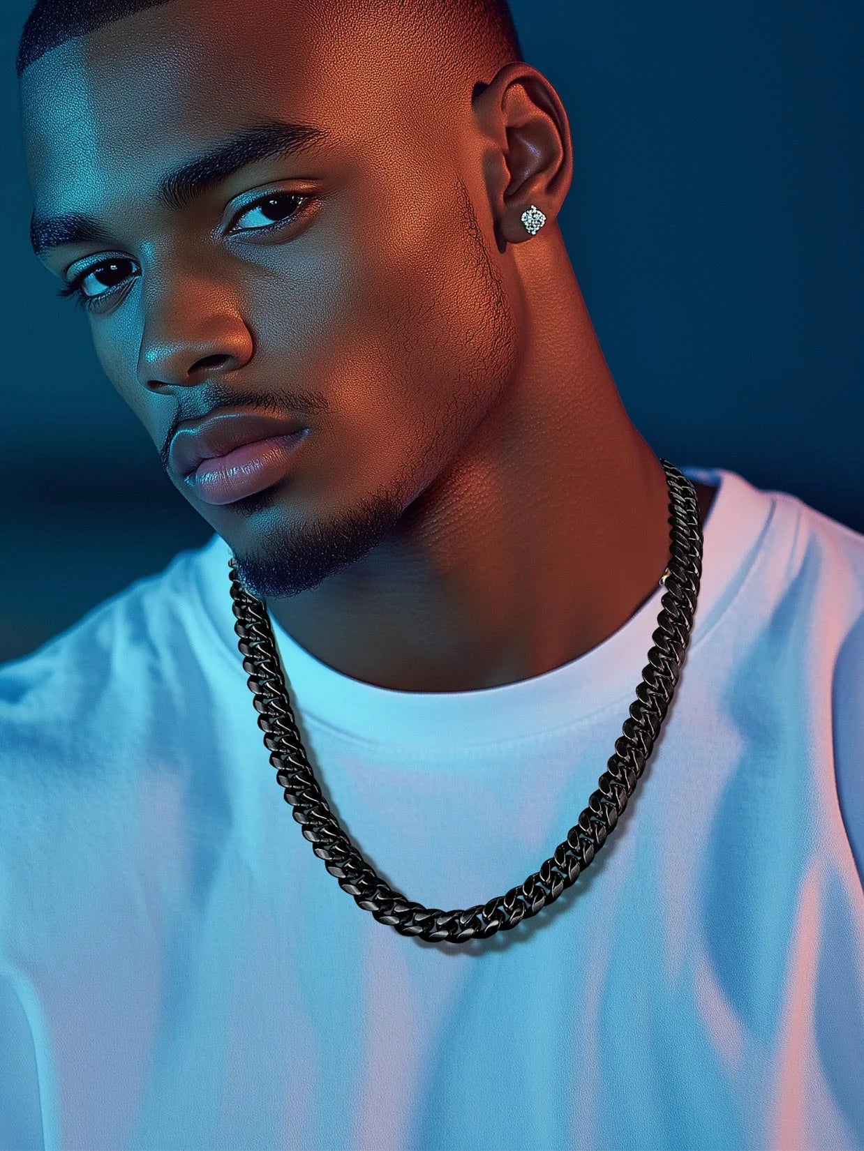 Mens Chain Stainless Steel Necklace Curb Cuban Link Neck Chains Mens Gifts