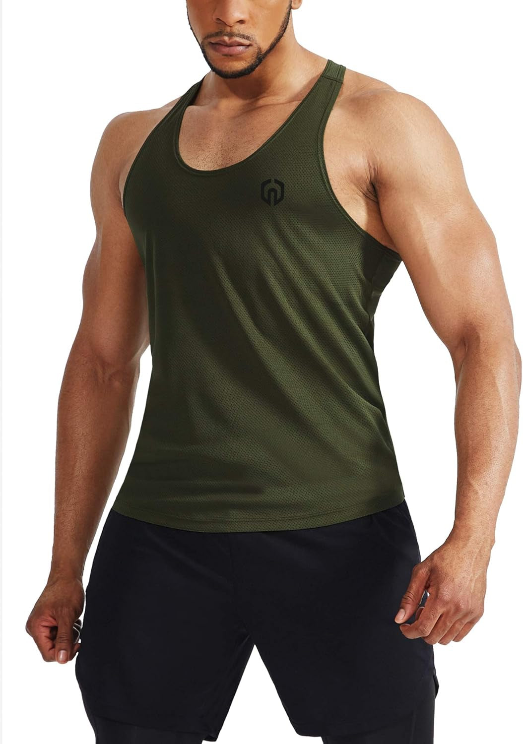 Men'S Workout Running Tank Top Sleeveless Gym Athletic Shirts