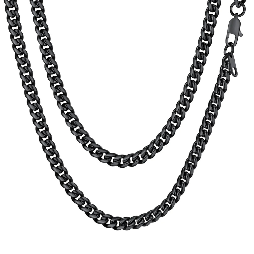 Mens Chain Stainless Steel Necklace Curb Cuban Link Neck Chains Mens Gifts