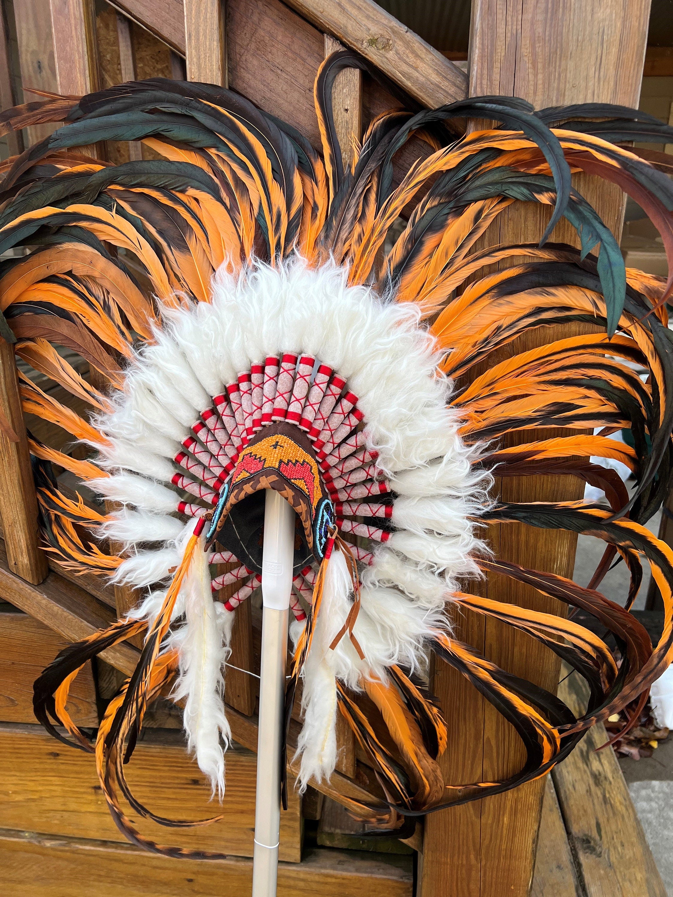 Warbonnet Chiefhats, Native American Indian Inspired, Feather Headdress